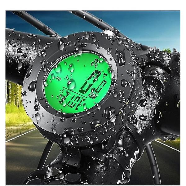 Vandtæt trådløs speedometer med 3-farvet baggrundsbelysning{HH}