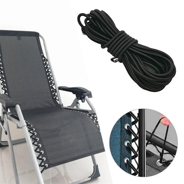 8 st Hopfällbar Stol Solstol Tillbehör Elastisk Fästrem Bungee{HH}