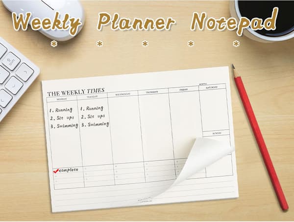 Weekly Planner Pad, 60 Sheets B4 Weekly View Planner Weekly To-Do List Habit Tracker Planner Pad with Tear-Off Organizer