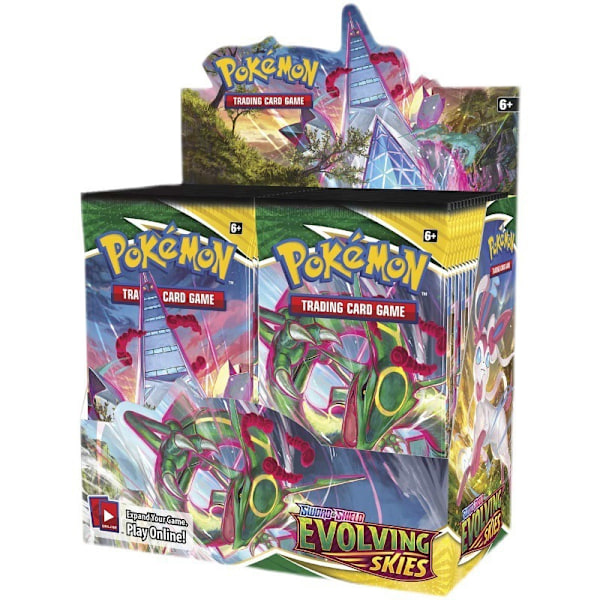 REA! 360 st Presentförpackning Evolving Skies Booster Pack för Barn Tecknad Söt Lek Kort Papper (Evolving Skies) Evolving Skies