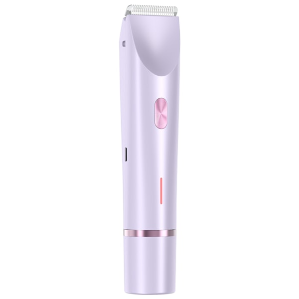 2-i-1 Bikini Trimmer Elektrisk Barbermaskin for Kvinner, Vanntett, Hårfjerning for Barbering av Ben, Armer, Underarmer Ansikt Rosa, Dobbelthode Purple