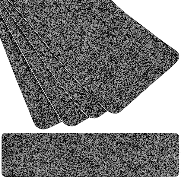 4 stk. Udendørs Trappetrin Tape Skridsikker Tape Vandtæt Grip Tape Høj Trækstyrke Skridsikker Sikkerhedstape Sort Black 61X15CM