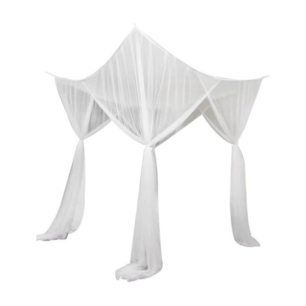 4 Hjørnepost Baldakin Seng Gardin Queen, Seng Baldakin Gardiner Twin, King Size Seng Baldakin Gardiner for Dekor Barnesenger, Voksen Soverom Seng Barn