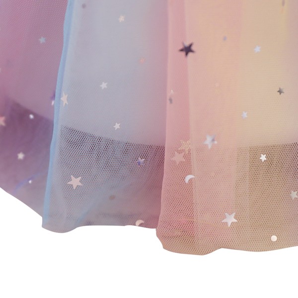 Unicorn Rainbow Tulle Balklänningar Tutu Prinsessa Tema Fest rosa