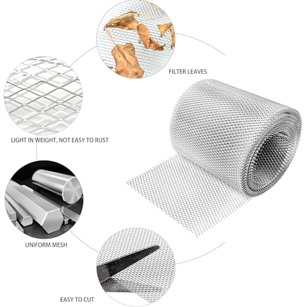 Aluminium tagrenderbeskyttelse 16 cm 16 Cm X 12.2 M 1roll
