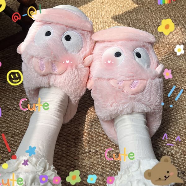 Vintertofflor för dam och herr, plyschtofflor som clownfisk för inomhusbruk Sizes 40-41 Clownfish-Slippers