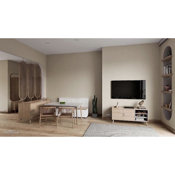 Roma Lineær Tekstur Tungvægts Vinyltapet {HH} Beige