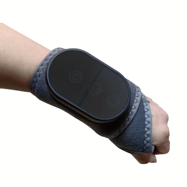 Bærbar håndleddsmassasje med vibrasjon og tre varmemoduser, ladedesign, gave til eldre og venner Grey