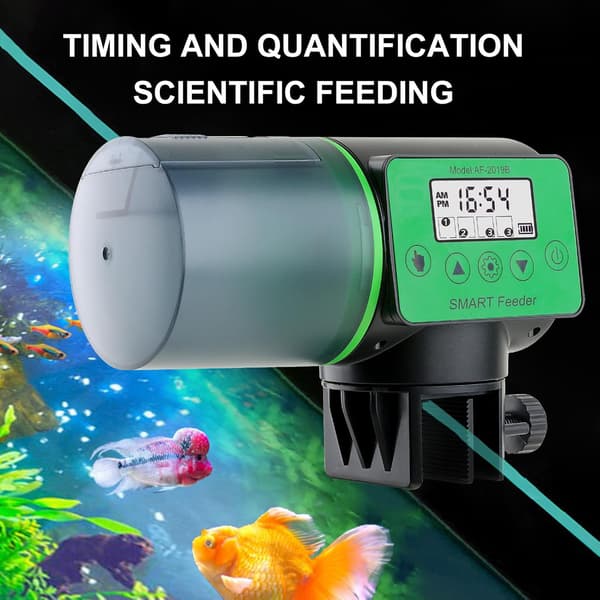 Automatisk akvariefiskefoder 200 ml stor kapacitet med timerdisplay til små akvarier damme