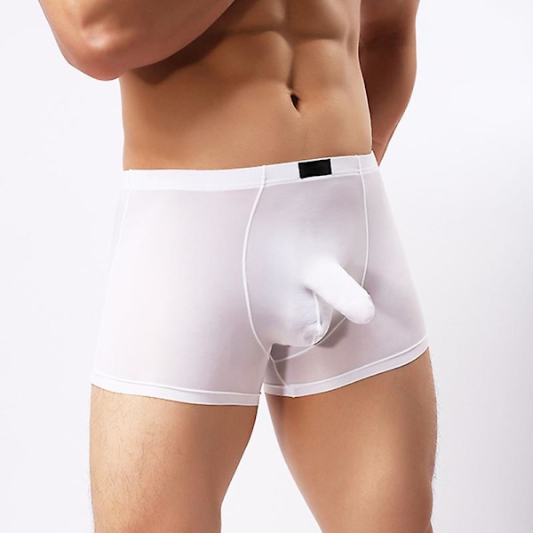 Myke, pustende underbukser, boxershorts for menn, ensfarget {HH} L