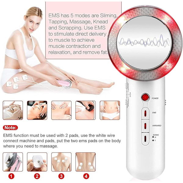 Kropsskulpturmaskine, håndholdt cellulitemassageapparat til ansigt, arm, talje, mave, ben, hofter