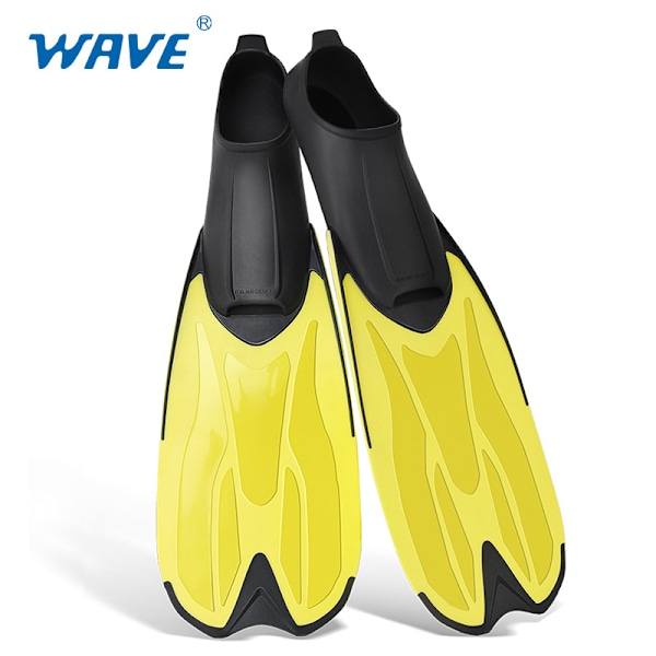 Fins profesjonelt snorkleutstyr svømmeføtter voksen svømmeføtter dykkeføtter Yellow and black Size 40-41