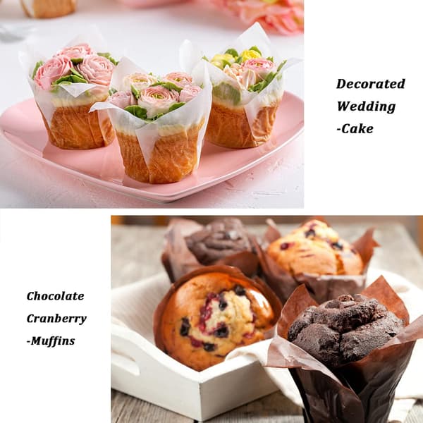 Papir Muffinsforme 200 Stk. Bageforme til Cupcakes Muffins Bryllup Fødselsdagsfest Bageartikler