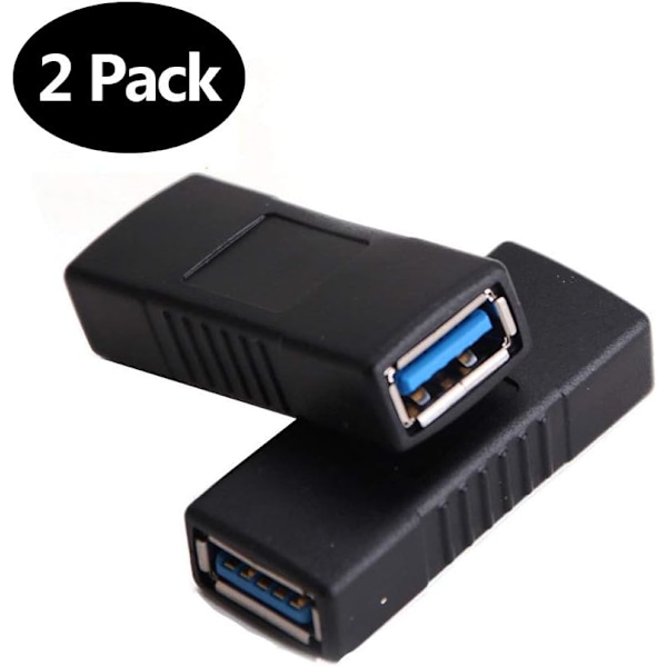 2 kpl SuperSpeed USB 3.0 Type A -liitinadapteri Naaras-Naaras