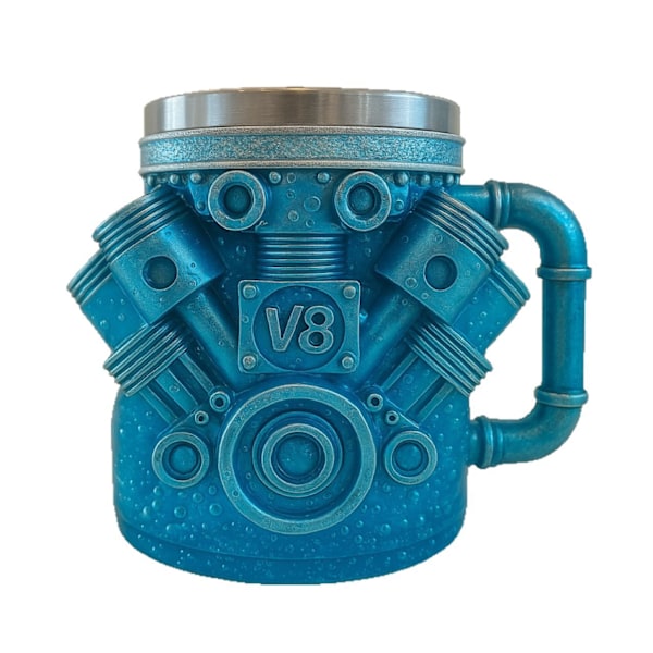 Nye V8 motor krus ornamenter V8 Silver