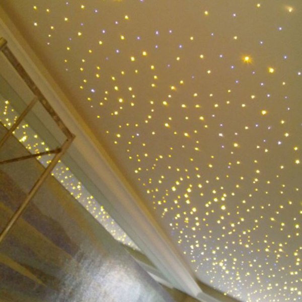 50m x 0.75mm/1.0mm Fiberoptisk Kabel Endeglød LED Lys