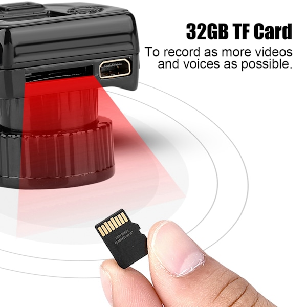 Mini Videokamera för Tydliga Foton & Videor - 32GB TF-kort