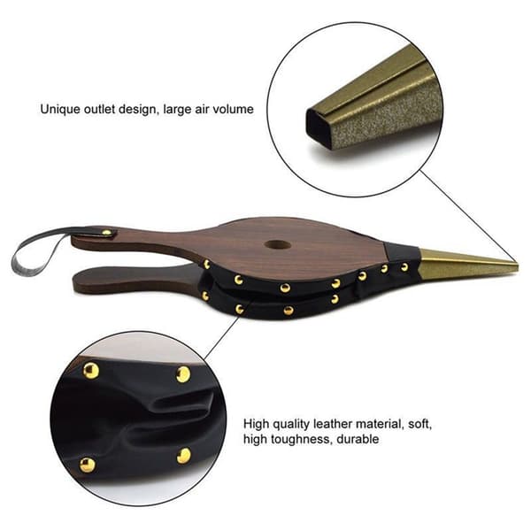 Solid Wood Bellows, BBQ Equipment, Manual Solid Wood Bellows, Fireplace Tool
