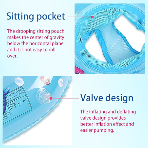 Baby Svømmering, Baby Flydering, Baby Krabbe Poolstol, Baby Flydering, Oppustelig Pool Flydering, Baby Pool Legetøjsgave, Egnet{F2}