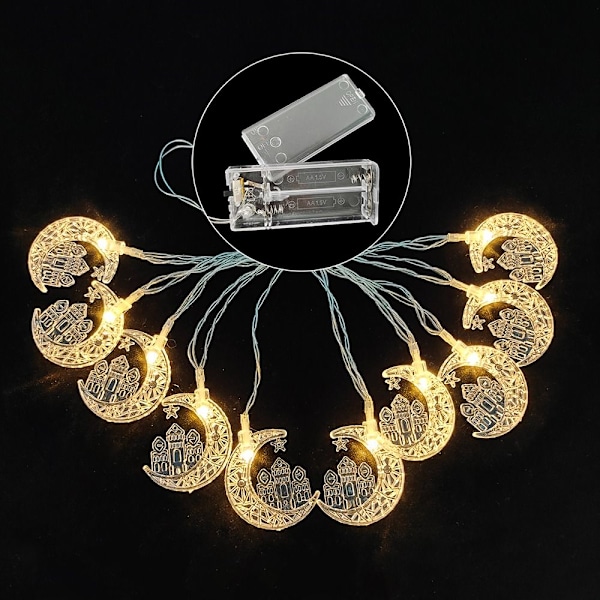 2m 10LED LED Ljusslinga Ramadan Lykta VARM VIT 2M varm vit