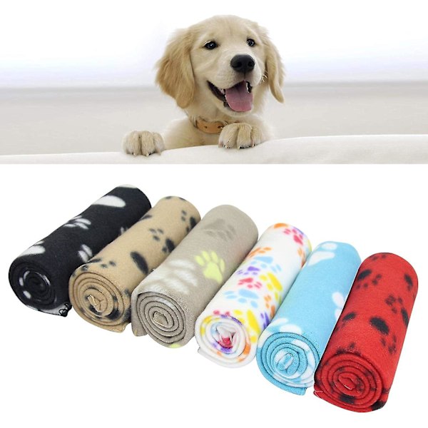 6-pak fleece tæpper, kæledyrstæpper, hvalpe, hyggetæpper, hunde, katte, fleece kæledyrsmåtte, pude, seng, blød til dyr, kattetæppe, hundetæppe