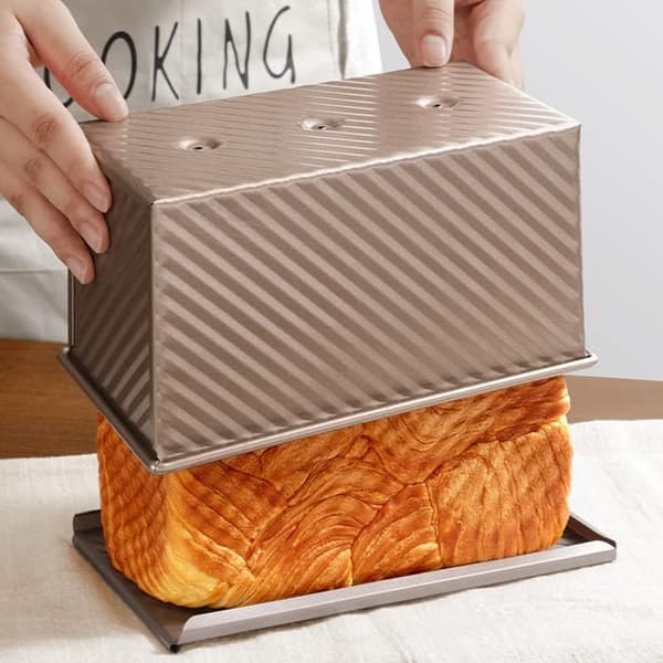 Brødform med lokk, non-stick belegg for hjemmelaget sandwichbaking, ovnssikker