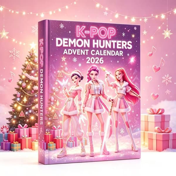 Devil Hunter Julekalender Nøglering Sæt Blind Boks Akrylfigurer til Fans Purple Demon Hunter 26*18*3cm