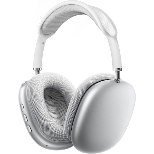 Trådløse Over-Ear Hodetelefoner Bluetooth Justerbare Hodetelefoner 42 Timer Lyttetid Volumkontroll, Egnet for Gaming/Løping/Sport Hodetelefoner Silver