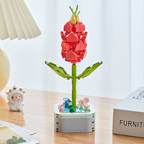 Rakennuspalikat Kukat Säilötyt kukat Ruusut Ystävänpäivälahja Kimppu Kokoamislelut 12 kinds of building block flowers