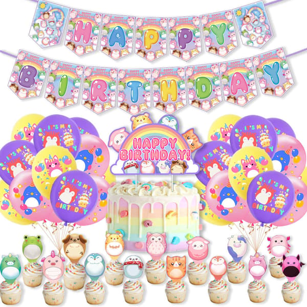 Squishmallows-tema festdekorationssats