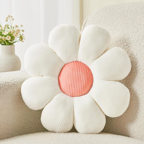 Blomsterpuder, Daisy Puder Blomsterformet Pude, Søde Puder Blomsterpuder, Blomstergulvpuder Siddepuder til Soveværelse, Sofa, Sofa