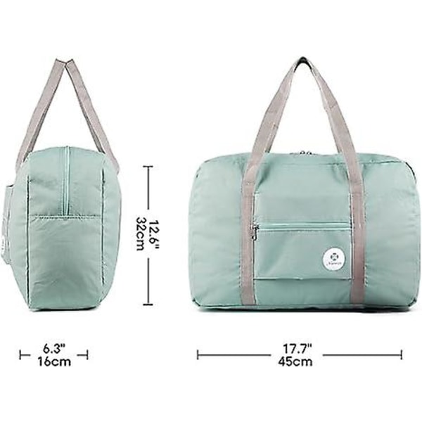 Foldbar Rejsetaske til Spirit Airlines - Sportstaske, Weekendtaske, Overnatningstaske (Mintgrøn) 45*32*16cm