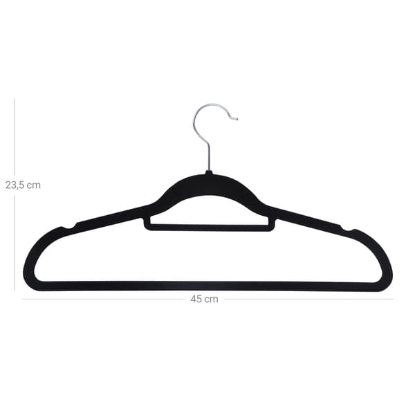 Velvet hangers 20-pack – thin, non-slip clothes hangers with 360