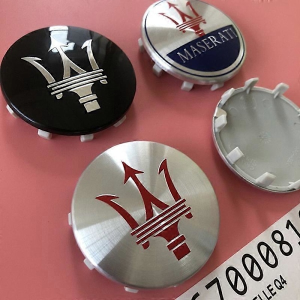 60MM 4ST Bilhjul Navkapslar Skydd För Maserati Granturismo Levante Ghibli Gran GC Cabrio GT Quattroporte Coupe Tillbehör shry 2 2 4pcs
