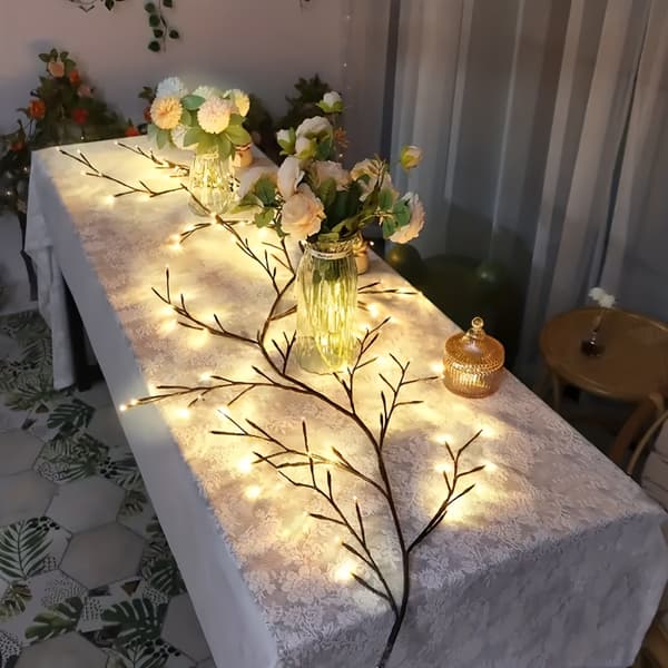 96 LED Fleksible Seljevinlys USB 8 Moduser Warm White 96LEDs