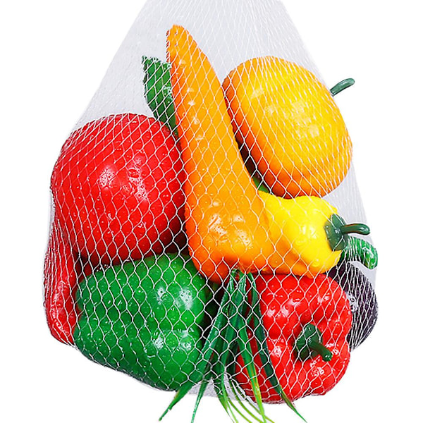 Realistinen keinotekoisten hedelmien setti - 12 sekalaista hedelmää realistisiin valokuvarekvisiittoihin ja kodin sisustukseen vegetables