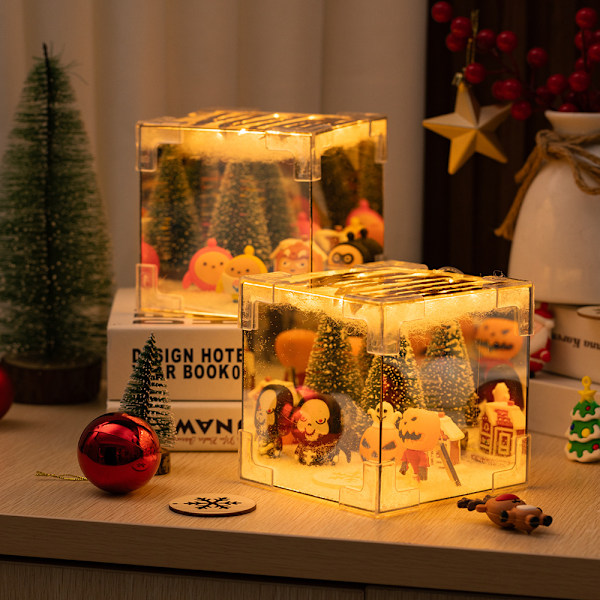 Jul Rubiks kube nattlys julebord utkledning Halloween Rubiks kube speil nattlys