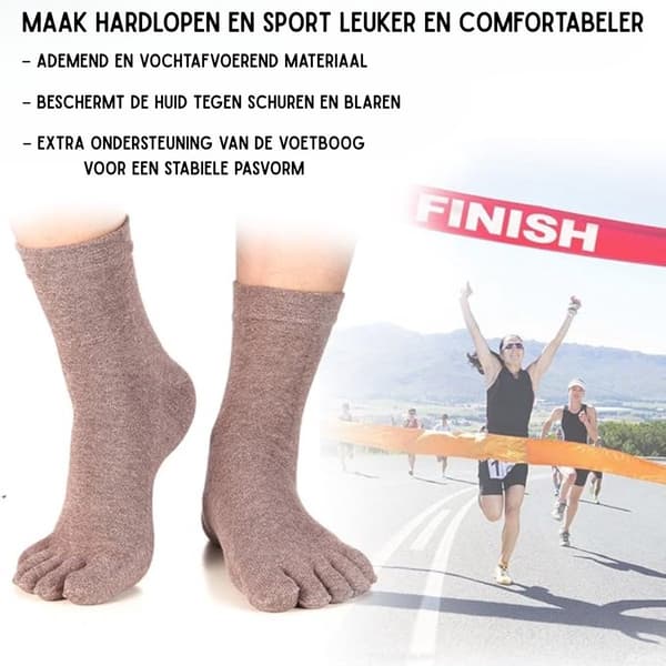 Ankelsokker av høy kvalitet, sett med 3 par, hvite - Sitter som et ekstra lag hud - Reduserer gnagsår - Ankelsokker for menn og kvinner Wit 35-38
