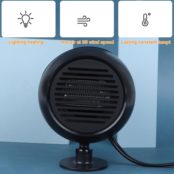 180W 12V Vinduesviskerblæser Plug-in Anti-Dug Bilblæser Vinduesvisker