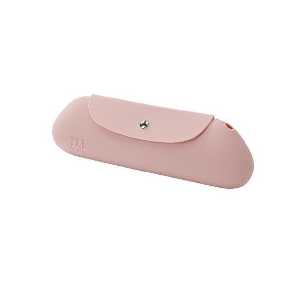 Silikone børste opbevaring magnetisk snaplås børsteholder makeup børste opbevaring kosmetik opbevaringspose kosmetik børste opbevaring rejse Pink