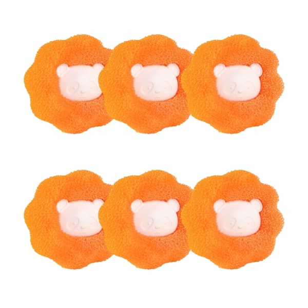 Hårfjerningsballer for vaskemaskin 6 stk Orange