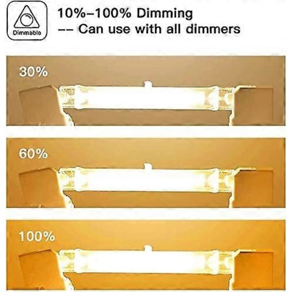 5-pakning R7S Halogenlampe 118mm 100W 230V, R7S Halogenstav 118mm, R7S Halogenlampe Dimbar Halogenstavlampe