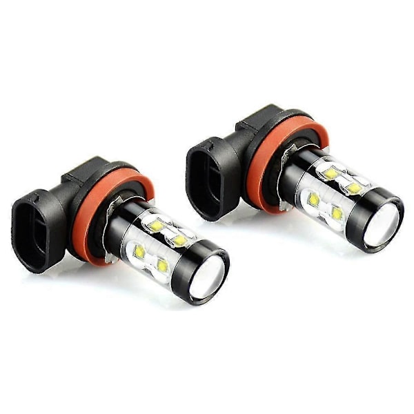 80W H11 LED-polttimot valkoiset auton ajovalopolttimot LED-päiväajovalopolttimon vaihto{HH}