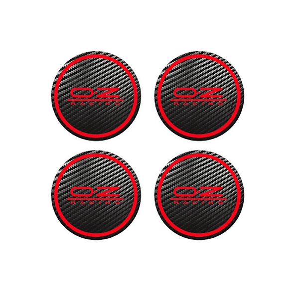 4 stk. for OZ Racing Octavia A5 Fabia Superb Bil Styling Emblem Logo Karbonfiber Senterkopper Lettmetallfelg Nav