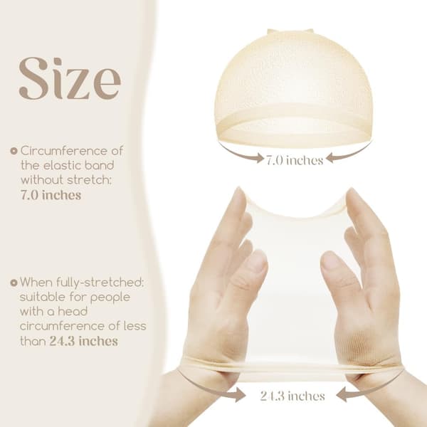 HD Parykkhette for Kvinner Blondefront Parykkhette Transparent Parykkhette Beige 12 stk