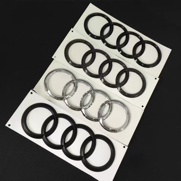 AUDI BLANKE SORTE EMBLEMRINGE FOR & BAG A1 A3 A4 A5 273MM 192MM