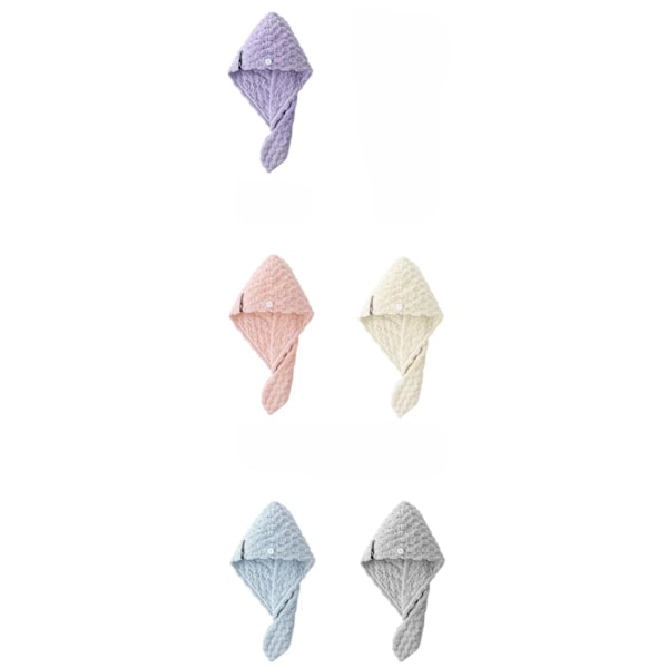 Superabsorberande Tjock Hårhandduk i Korallfleece - Snabbtorkande och Bekväm Hårhandduk beige