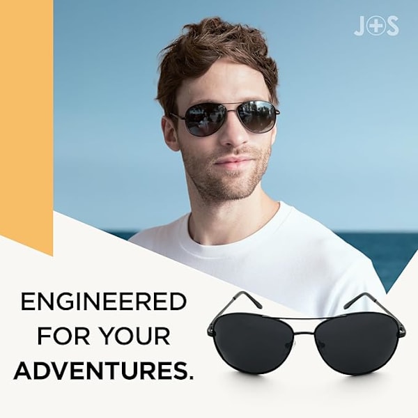 Premium Klassiska Aviator-solglasögon i militärstil, polariserade, 100 % UV-skydd för män och kvinnor