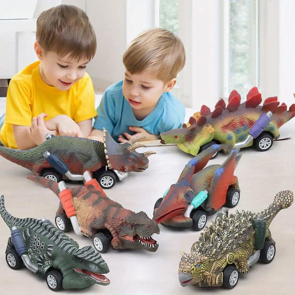 Dinosaur Redebiler 6-pakke - Legetøj til 3+ år Drenge & Piger, T-Rex Design, Perfekt til Festligheder 6pcs