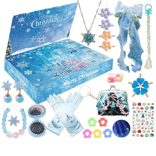 24-delad Adventskalender med Fidget Leksaker Tomte DIY Julgran Hängande Ornament 2023 Julnedräkningskalender Leksaker för Barn style 11